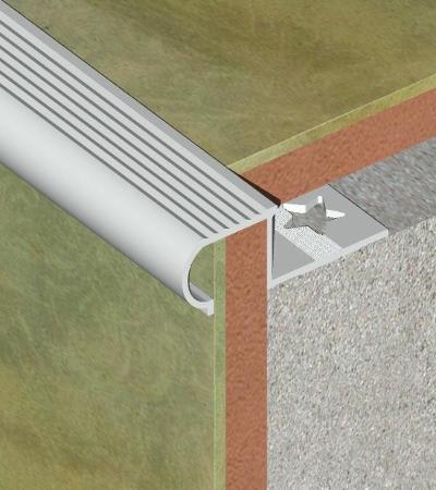 Protectie treapta rotunda LINECO din aluminiu eloxat 10 mm LRA105 - 2.5ml/buc