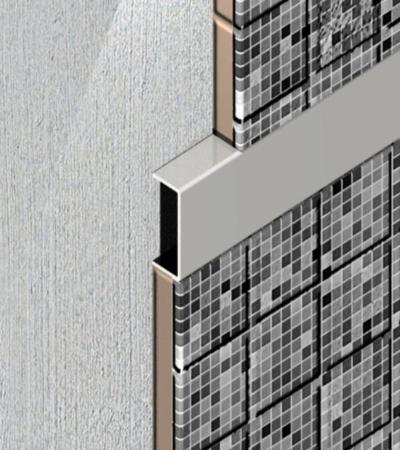 Profil U decorativ din aluminiu eloxat UPD257 - 2.7ml/buc