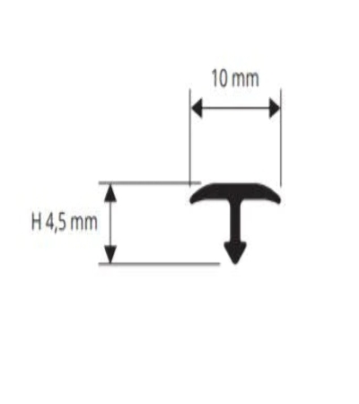 Profil/Prag de trecere T / prag usi interior 10mm pentru parchet sau gresie, auriu lucios