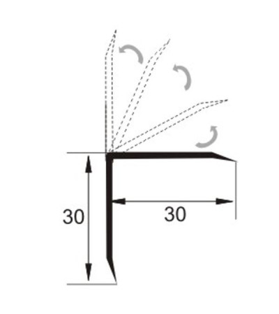 Cornier flexibil din PVC LINECO - stejar deschis