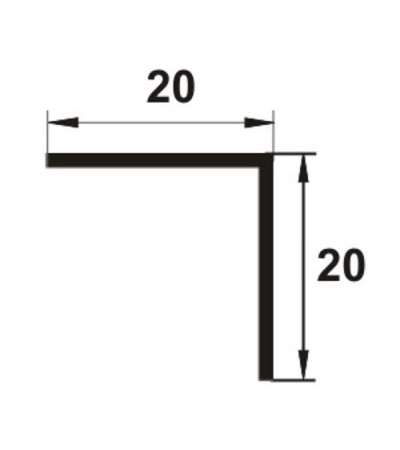 Cornier din aluminiu natural pentru protejarea muchiilor exterioare
