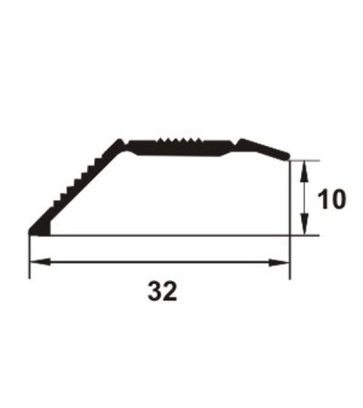 Trecere cu diferenta de nivel din aluminiu eloxat 32mm