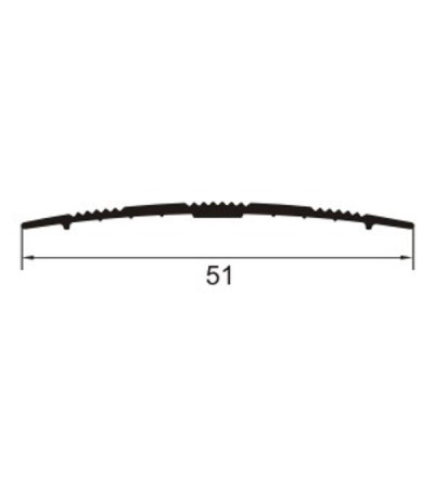 Trecere XL striații din aluminiu eloxat 51 mm