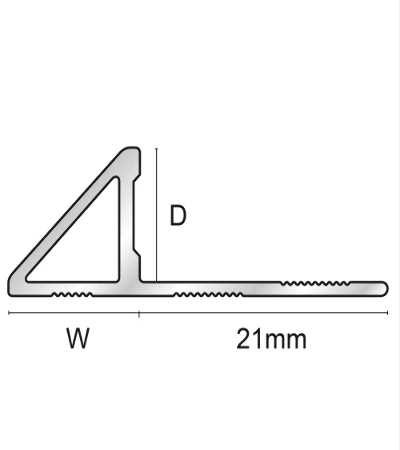 Coltar gresie sau faianta/Profil pentru margini de exterior din aluminiu