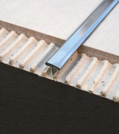 Profil T / Prag trecere usi interior 20mm pentru parchet sau gresie, din otel inoxidabil
